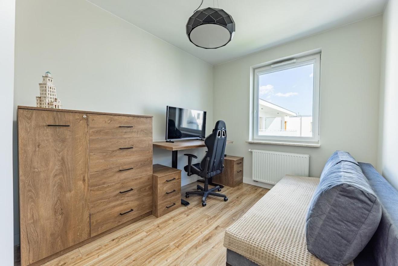 Fajny Apartament Z Parkingiem, Obok Metra. Warszawa Exteriör bild